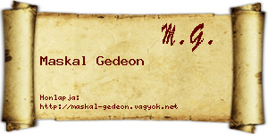 Maskal Gedeon névjegykártya
